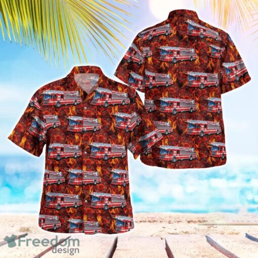 Boston Fire Department Ladder Truck Hawaiian Shirt Gift For Summer Vacation Product Photo 1