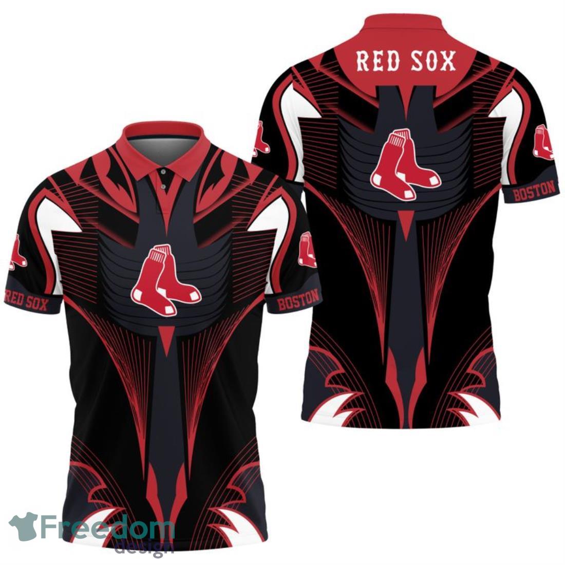 Boston Red Sox Abstract Pattern Polo Shirt image Boston Red Sox Abstract Pattern Polo Shirt Product Photo 1
