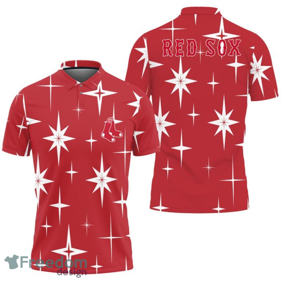 Boston Red Sox Sparkle Pattern Polo Shirt image Boston Red Sox Sparkle Pattern Polo Shirt Product Photo 1