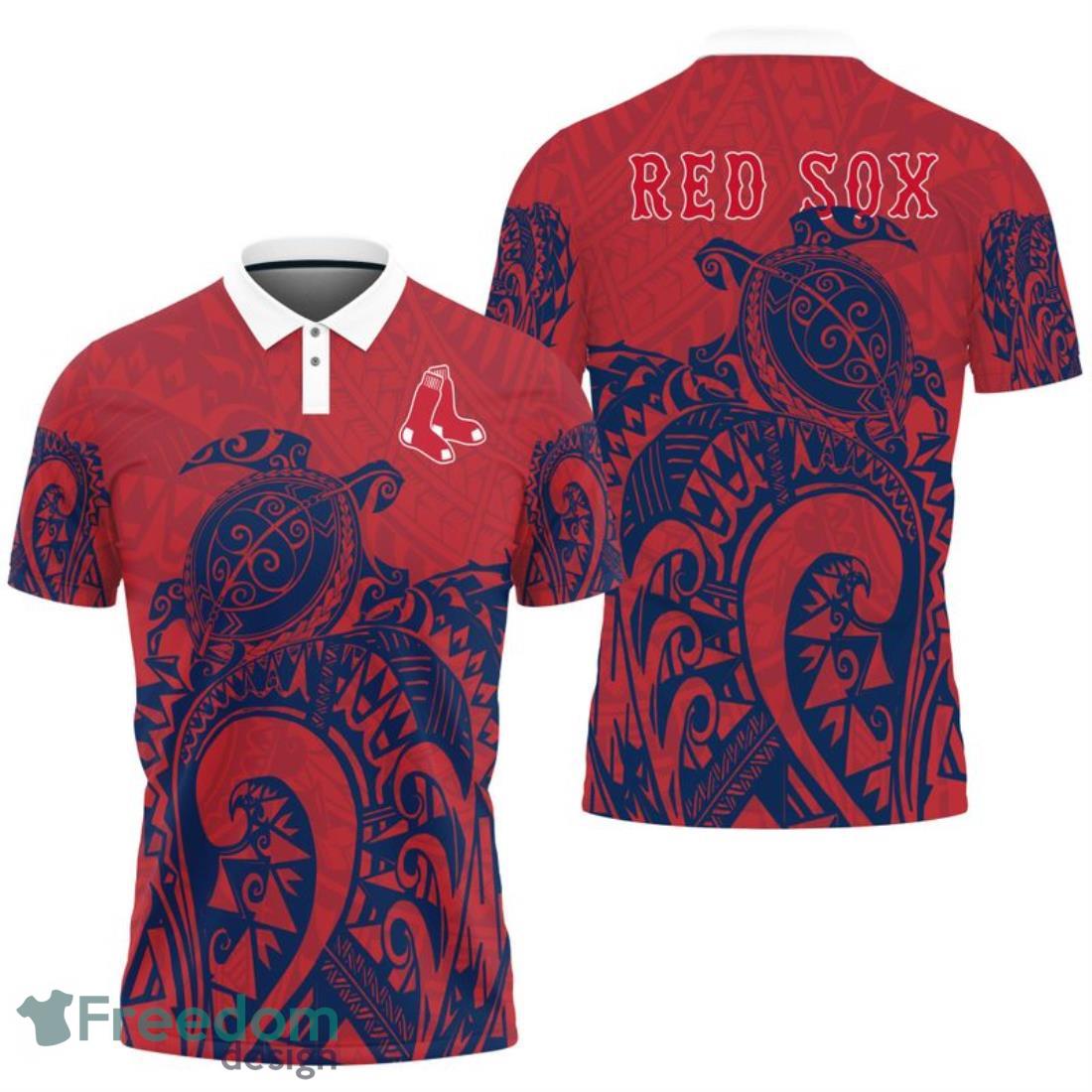 Boston Red Sox Turtle Polynesian Pattern Polo Shirt image Boston Red Sox Turtle Polynesian Pattern Polo Shirt Product Photo 1