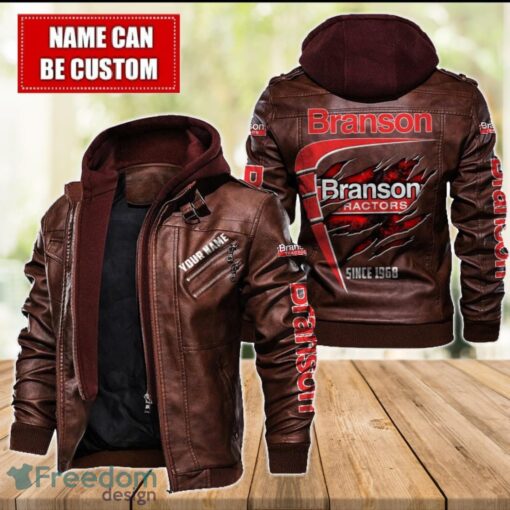 Branson 2D Leather Jacket For Men Custom Name Special Gift Ideas Product Photo 2