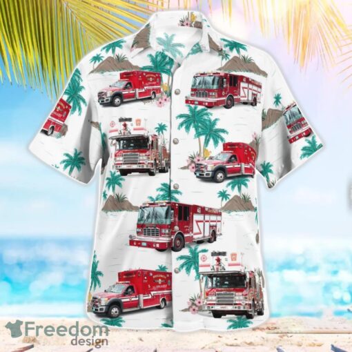 Bridgewater Fire Department 3D Hawaiian Shirt Product Photo 2