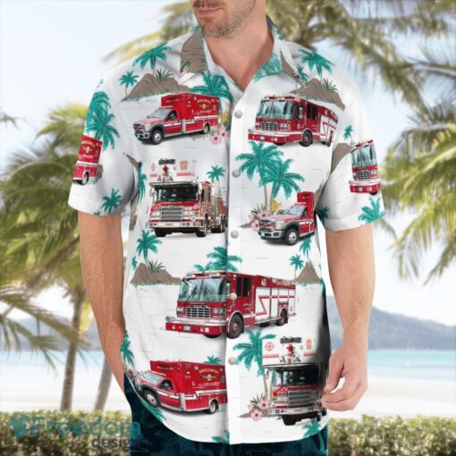 Bridgewater Fire Department 3D Hawaiian Shirt Product Photo 3