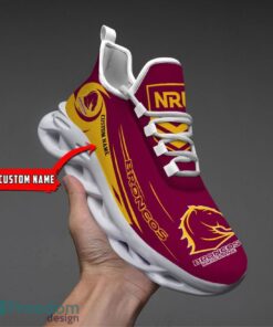 Brisbane Broncos NRL Max Soul Shoes Sneakers Sport Gift For Fans Running Shoes Custom Name