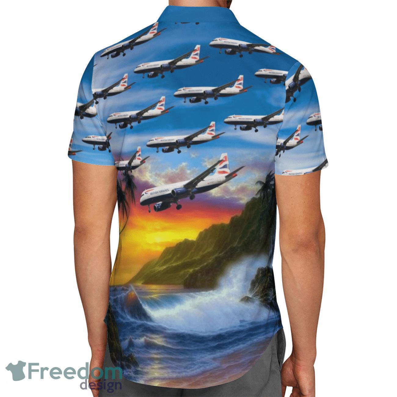 British Airways Airbus A320-200 Summer Hawaiian Shirt British Airways Airbus A320-200 Summer Hawaiian Shirt Product Photo 3