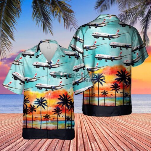 British Airways Boeing 787-10 Dreamliner Hawaiian Shirt Beach Summer Shirt Product Photo 1