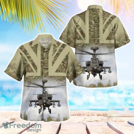 British Army AgustaWestland Apache Aloha Hawaiian Shirt Product Photo 1