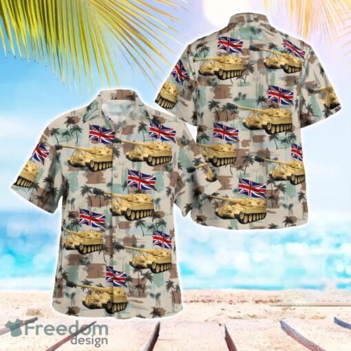 British Army AS-90 3D Summer Aloha Hawaiian Shirt Product Photo 1