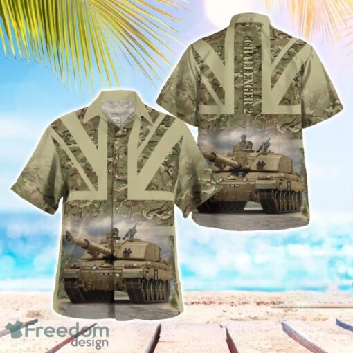 British Army Challenger 2 Main Battle Tank Aloha Hawaiian Shirt Product Photo 1