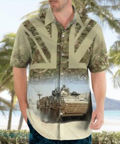 British Army Warrior IFV Aloha Hawaiian Shirt Product Photo 4