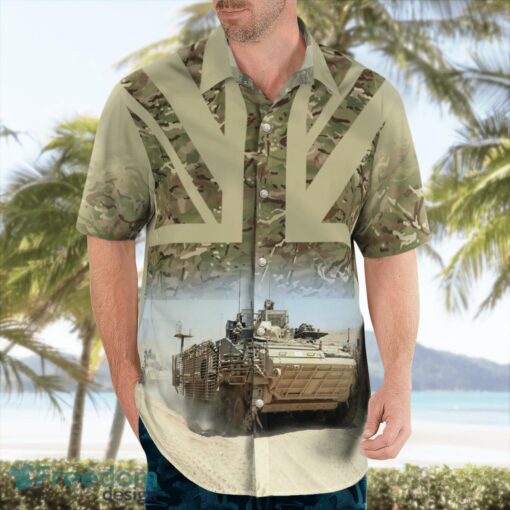 British Army Warrior IFV Aloha Hawaiian Shirt Product Photo 4