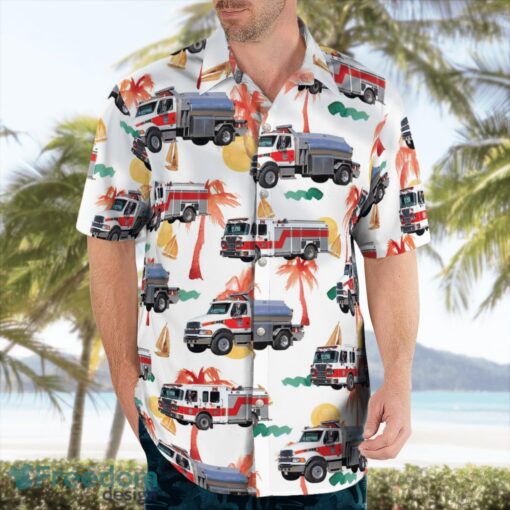 British Columbia, Cowichan Bay Fire Rescue Beach Hawaiian Shirt Product Photo 4