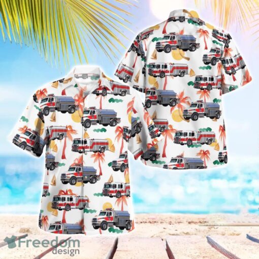 British Columbia, Cowichan Bay Fire Rescue Beach Hawaiian Shirt Product Photo 1