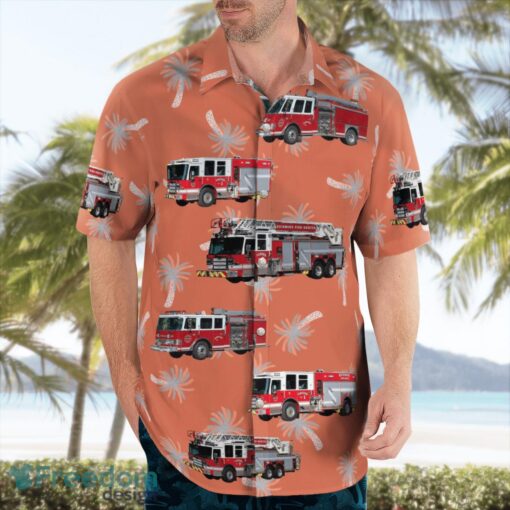 British Columbia, Richmond Fire Rescue Department Aloha Hawaiian Shirt Product Photo 4