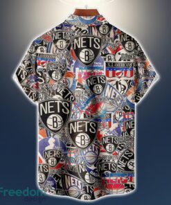 Brooklyn Nets Logo All Printed 3D Hawaiian Shirt For Fans NBA Hawaiian Shirt Product Photo 2