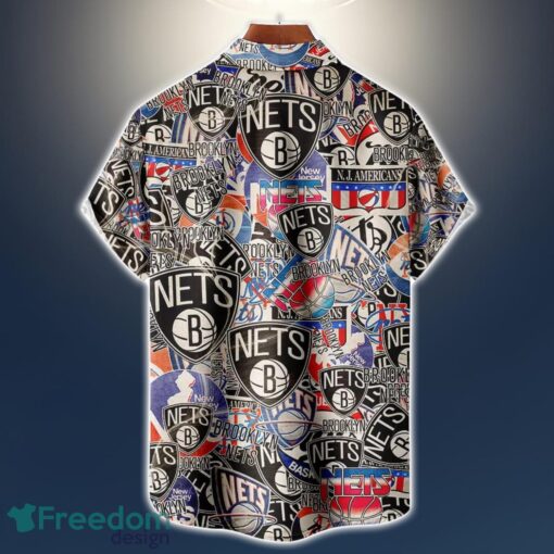 Brooklyn Nets Logo All Printed 3D Hawaiian Shirt For Fans NBA Hawaiian Shirt Product Photo 2