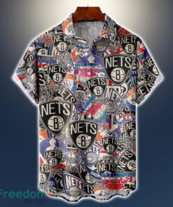 Brooklyn Nets Logo All Printed 3D Hawaiian Shirt For Fans NBA Hawaiian Shirt