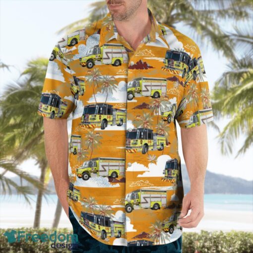 Brooksville, Hernando County, Florida, Hernando County Fire & Emergency Services Summer Hawaiian Shirt For Men Women Product Photo 4