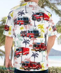 Broward County, Florida, Lauderhill Fire Department Beach Hawaiian Shirt Product Photo 2