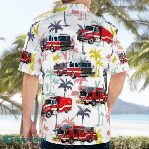 Broward County, Florida, Lauderhill Fire Department Beach Hawaiian Shirt Product Photo 2