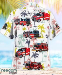 Broward County, Florida, Lauderhill Fire Department Beach Hawaiian Shirt Product Photo 3