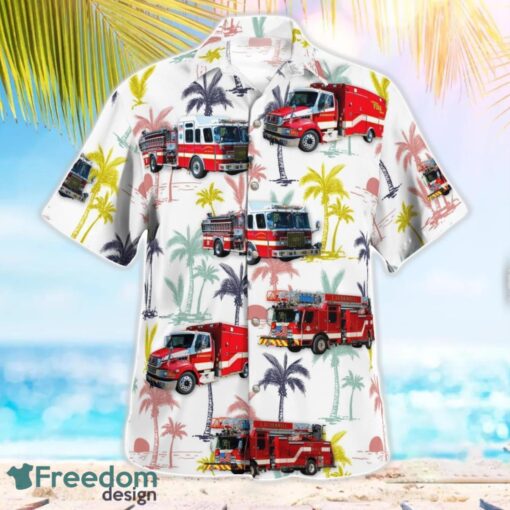 Broward County, Florida, Lauderhill Fire Department Beach Hawaiian Shirt Product Photo 3