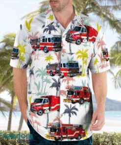 Broward County, Florida, Lauderhill Fire Department Beach Hawaiian Shirt Product Photo 4