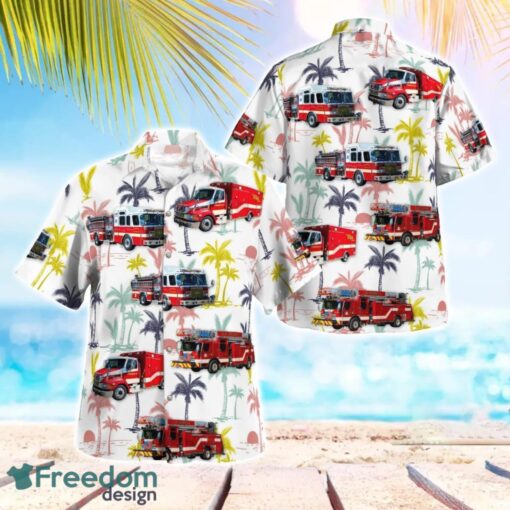 Broward County, Florida, Lauderhill Fire Department Beach Hawaiian Shirt Product Photo 1