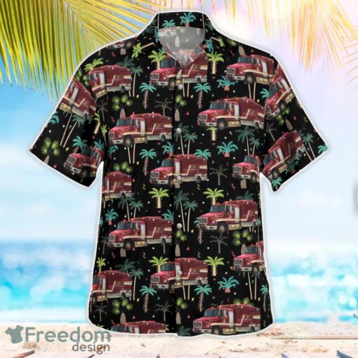 Broward County Sheriff Fire Rescue, Florida Freightliner Hawaiian Shirt Beach Summer Shirt Product Photo 2