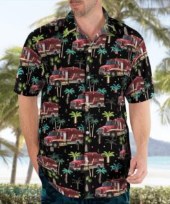 Broward County Sheriff Fire Rescue, Florida Freightliner Hawaiian Shirt Beach Summer Shirt Product Photo 3