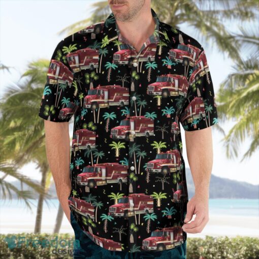 Broward County Sheriff Fire Rescue, Florida Freightliner Hawaiian Shirt Beach Summer Shirt Product Photo 3