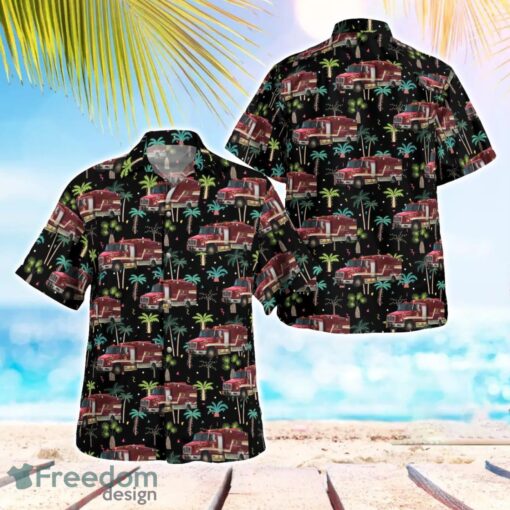 Broward County Sheriff Fire Rescue, Florida Freightliner Hawaiian Shirt Beach Summer Shirt Product Photo 1