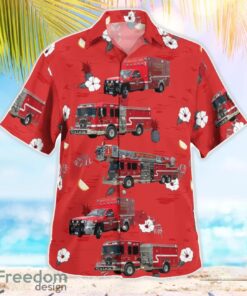 Bryan, Brazos County, Texas, Bryan Fire Department Aloha Hawaiian Shirt Product Photo 2