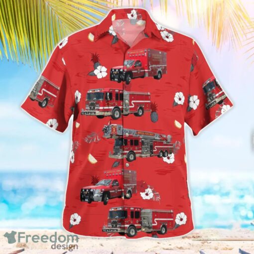 Bryan, Brazos County, Texas, Bryan Fire Department Aloha Hawaiian Shirt Product Photo 2