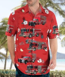 Bryan, Brazos County, Texas, Bryan Fire Department Aloha Hawaiian Shirt Product Photo 3