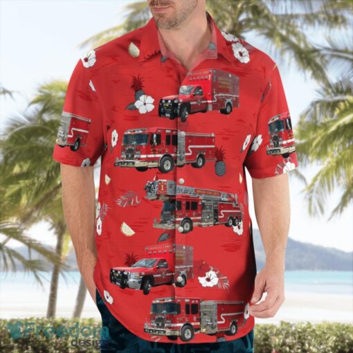 Bryan, Brazos County, Texas, Bryan Fire Department Aloha Hawaiian Shirt Product Photo 3