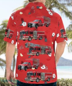 Bryan, Brazos County, Texas, Bryan Fire Department Aloha Hawaiian Shirt Product Photo 4