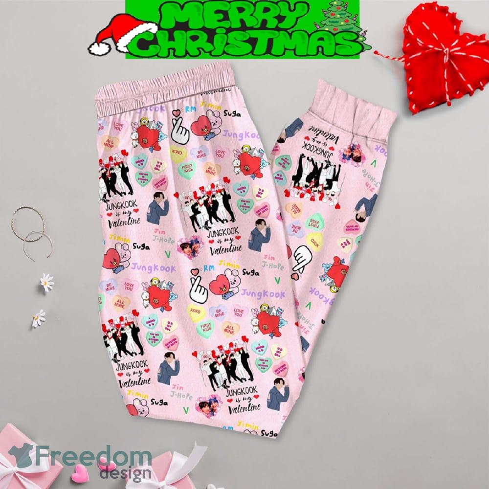 bts-is-my-valentine-fleece-pajamas-set-gift-family-2.jpg BTS Is My Valentine Fleece Pajamas Set Gift Family - BTS Is My Valentine Fleece Pajamas Set-3