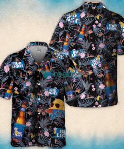 Bud Light Floral Summer Tropical Aloha Hawaiian Shirt Bud Light Floral Summer Tropical Aloha Hawaiian Shirt