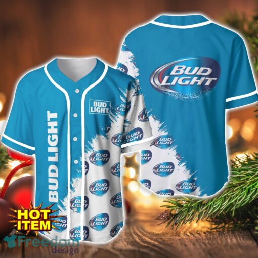 Bud Light Whiskey Logo Printed Baseball Jersey Shirt For Men And Women Product Photo 1