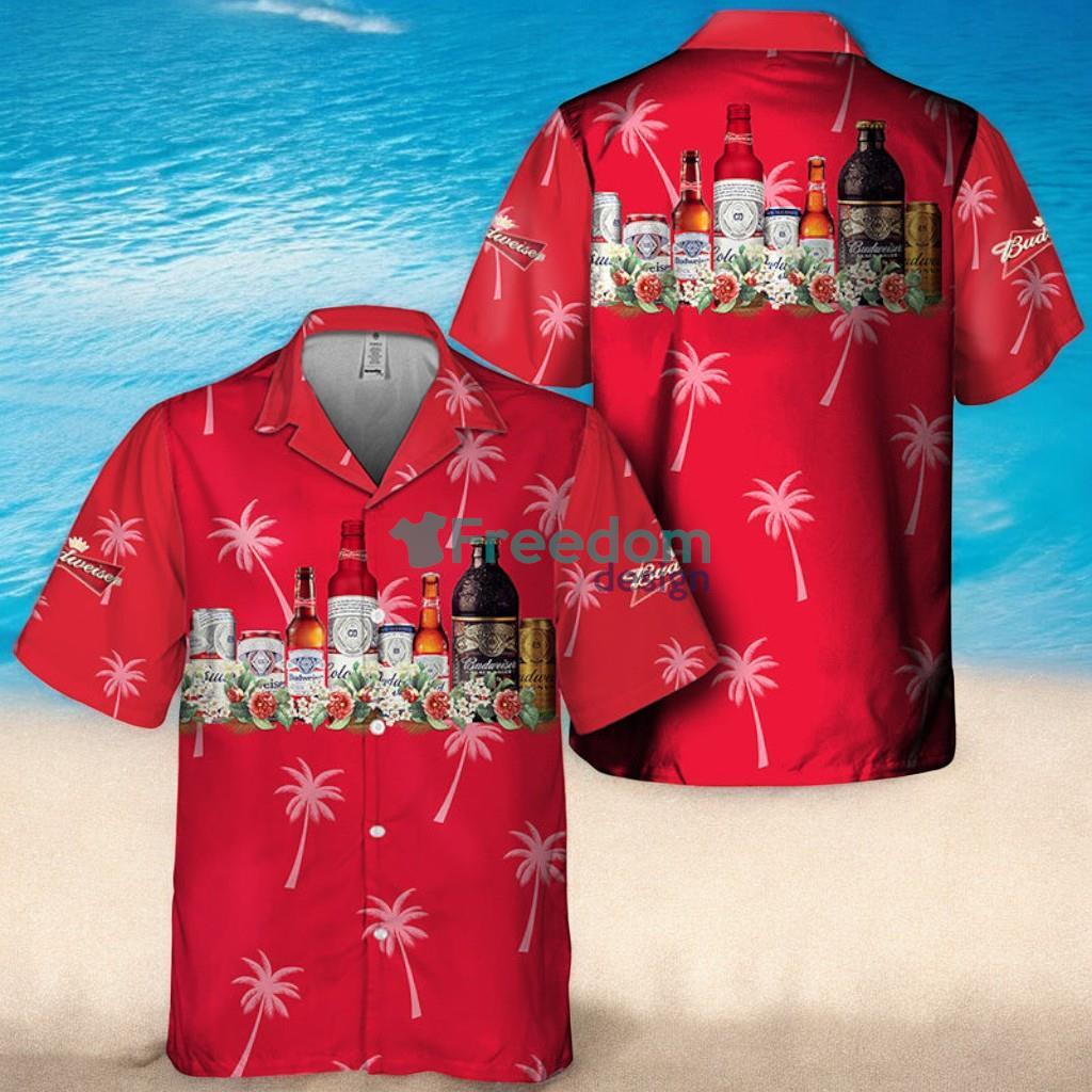 Budweiser Tropical Liquor Paradise Tropical Aloha Hawaiian Shirt image Budweiser Tropical Liquor Paradise Tropical Aloha Hawaiian Shirt Product Photo 1