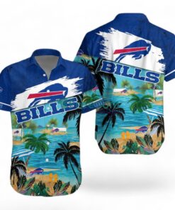 Buffalo Bills Logo Combo Hawaiian Shirt And Short Trending Summer For Fans Product Photo 1