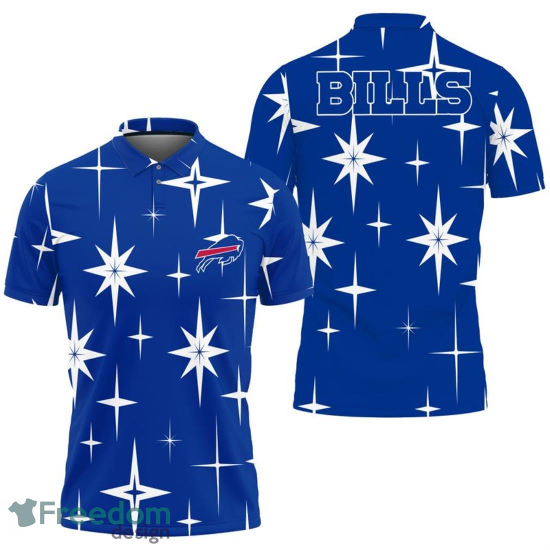 Buffalo Bills Sparkle Pattern Polo Shirt image Buffalo Bills Sparkle Pattern Polo Shirt Product Photo 1