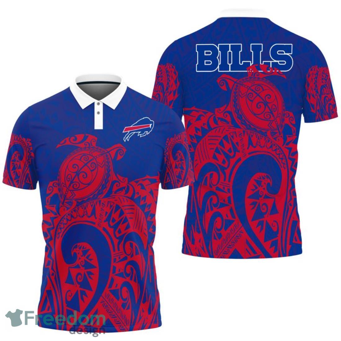 Buffalo Bills Turtle Polynesian Pattern Polo Shirt image Buffalo Bills Turtle Polynesian Pattern Polo Shirt Product Photo 1