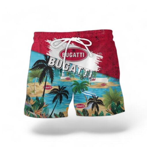 Bugati Logo Combo Hawaiian Shirt And Short Trending Summer For Fans Product Photo 2