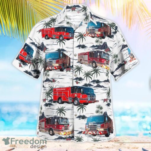 Burleson Fire Department 3D Hawaiian Shirt Product Photo 3