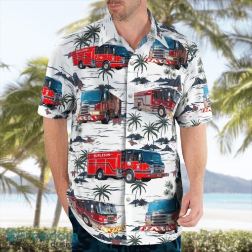 Burleson Fire Department 3D Hawaiian Shirt Product Photo 4