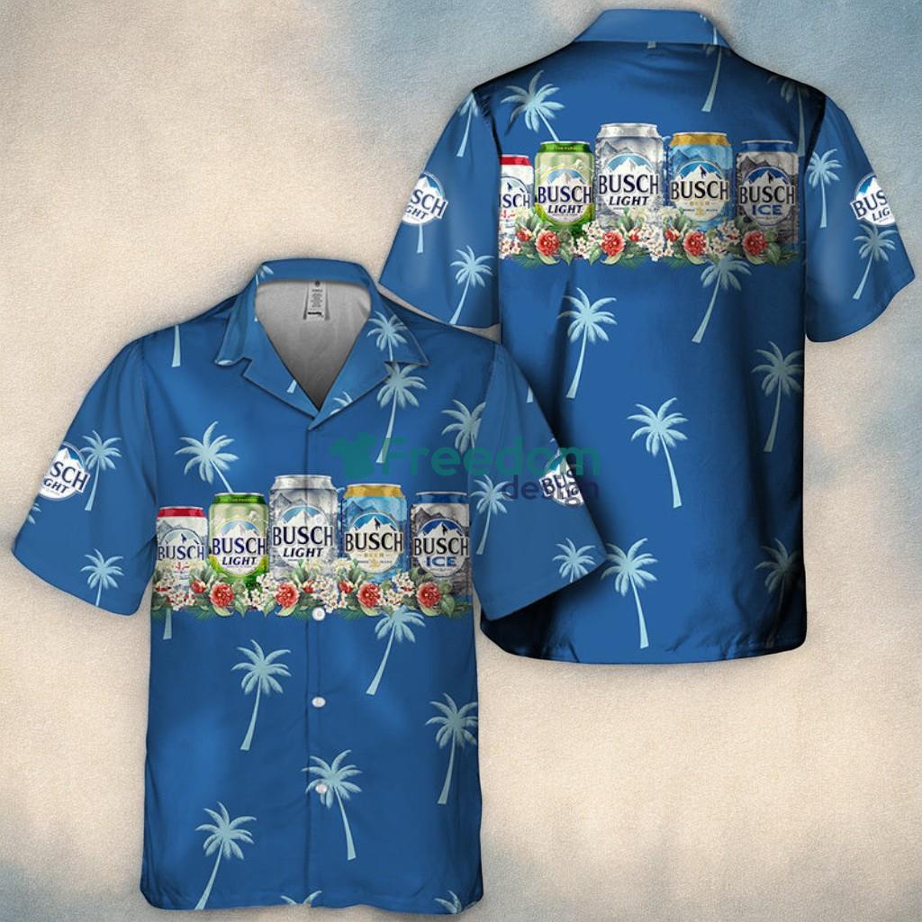 Busch Light Tropical Liquor Paradise Tropical Aloha Hawaiian Shirt image Busch Light Tropical Liquor Paradise Tropical Aloha Hawaiian Shirt Product Photo 1