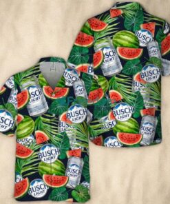 Busch Light Watermelon Tropical Aloha Hawaiian Shirt