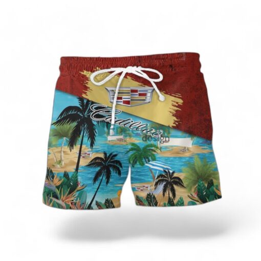 Cadillac Logo Combo Hawaiian Shirt And Short Trending Summer For Fans Product Photo 2